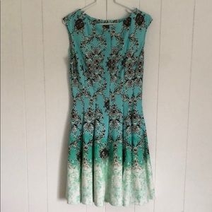 Danny and Nicole Art Nouveau Motif Dress Sz 12